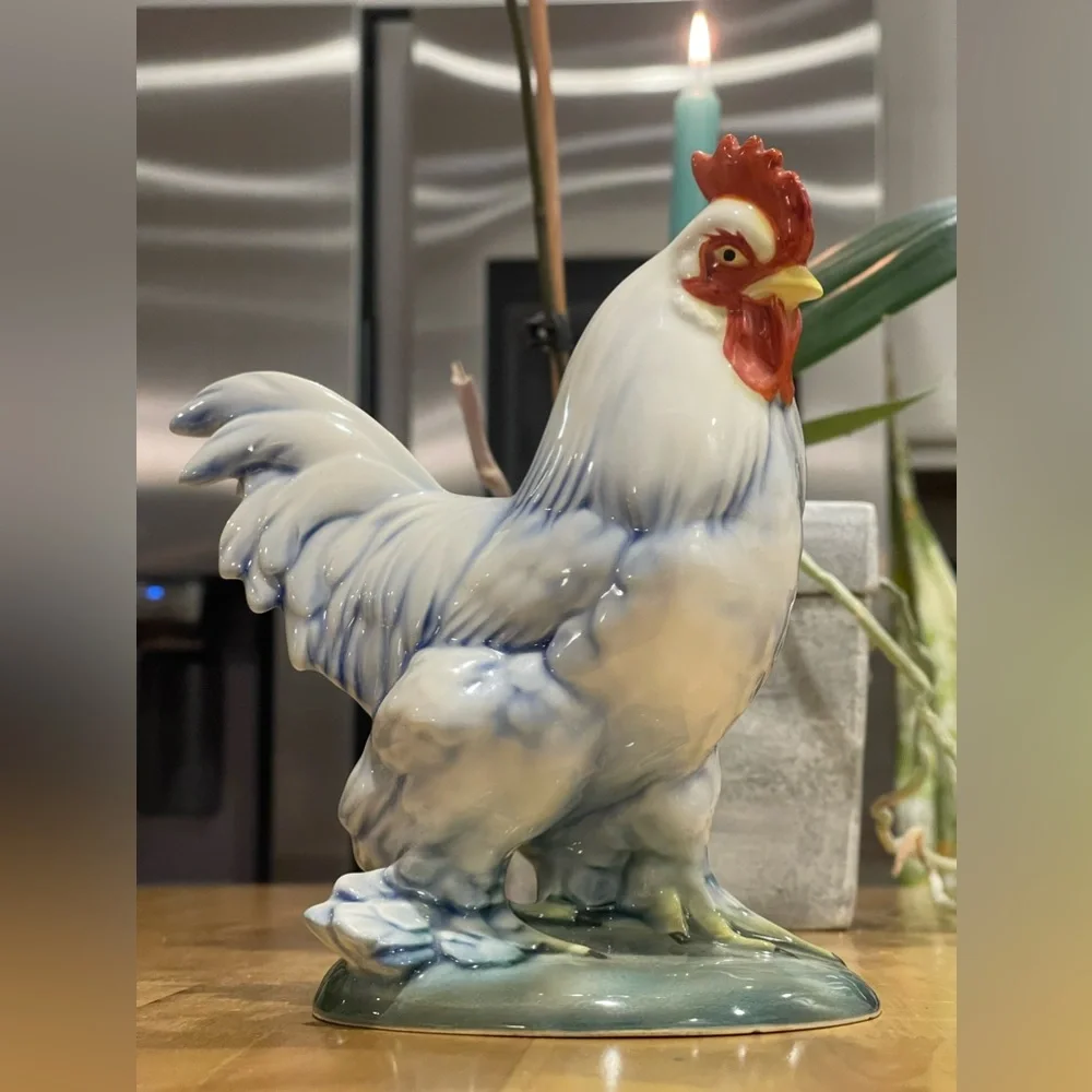 WILL GEORGE - Rooster porcelain figurine 1940s-1950s  In excellent condition - Picture 2 of 14